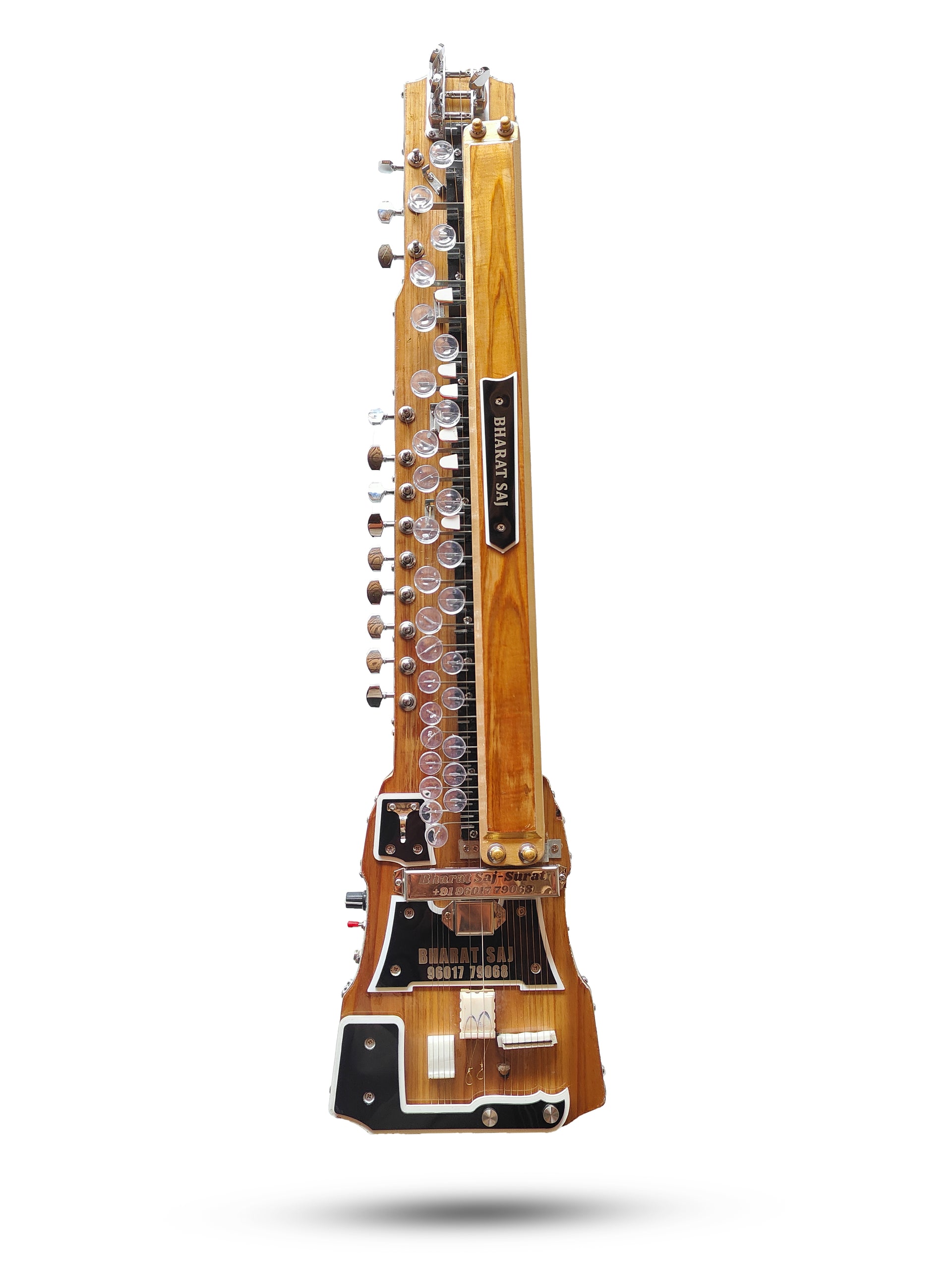 Bharat Saj® Professional Bulbul Tarang Square Model With Heavy Case  - Light Natural (S-PGT)