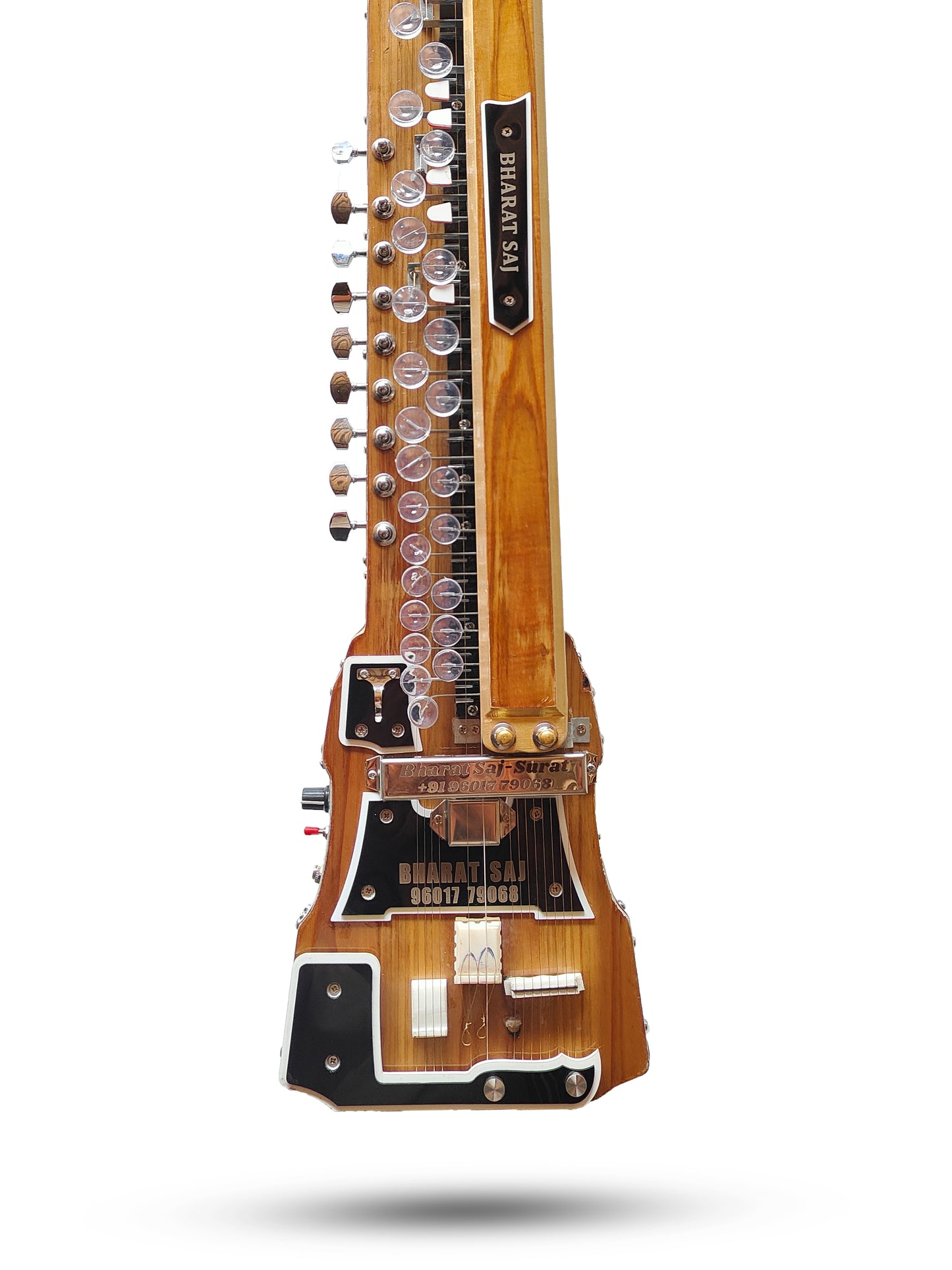 Bharat Saj® Professional Bulbul Tarang Square Model With Heavy Case  - Light Natural (S-PGT)